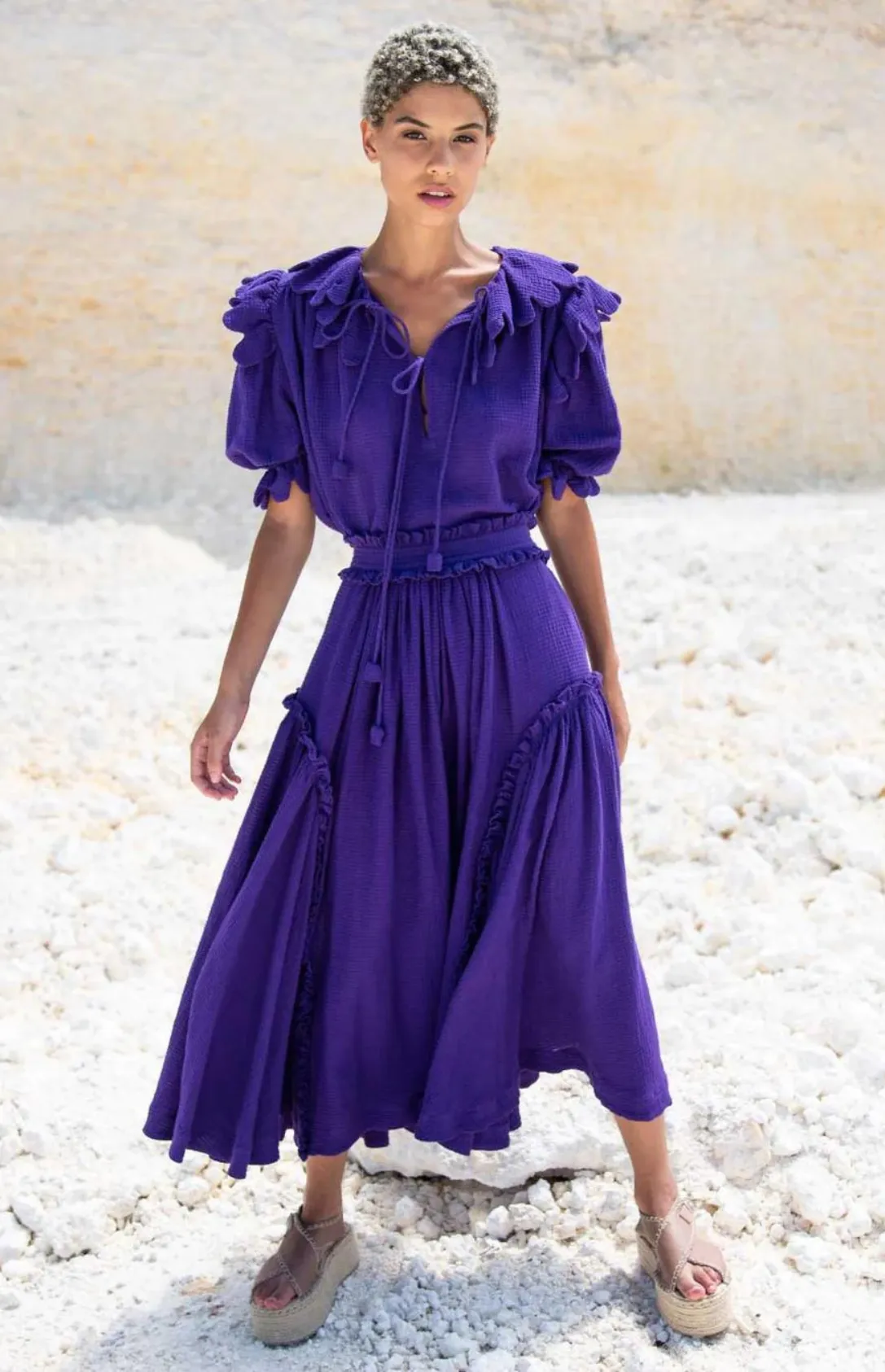 Bolide Waffle Skirt - Purple