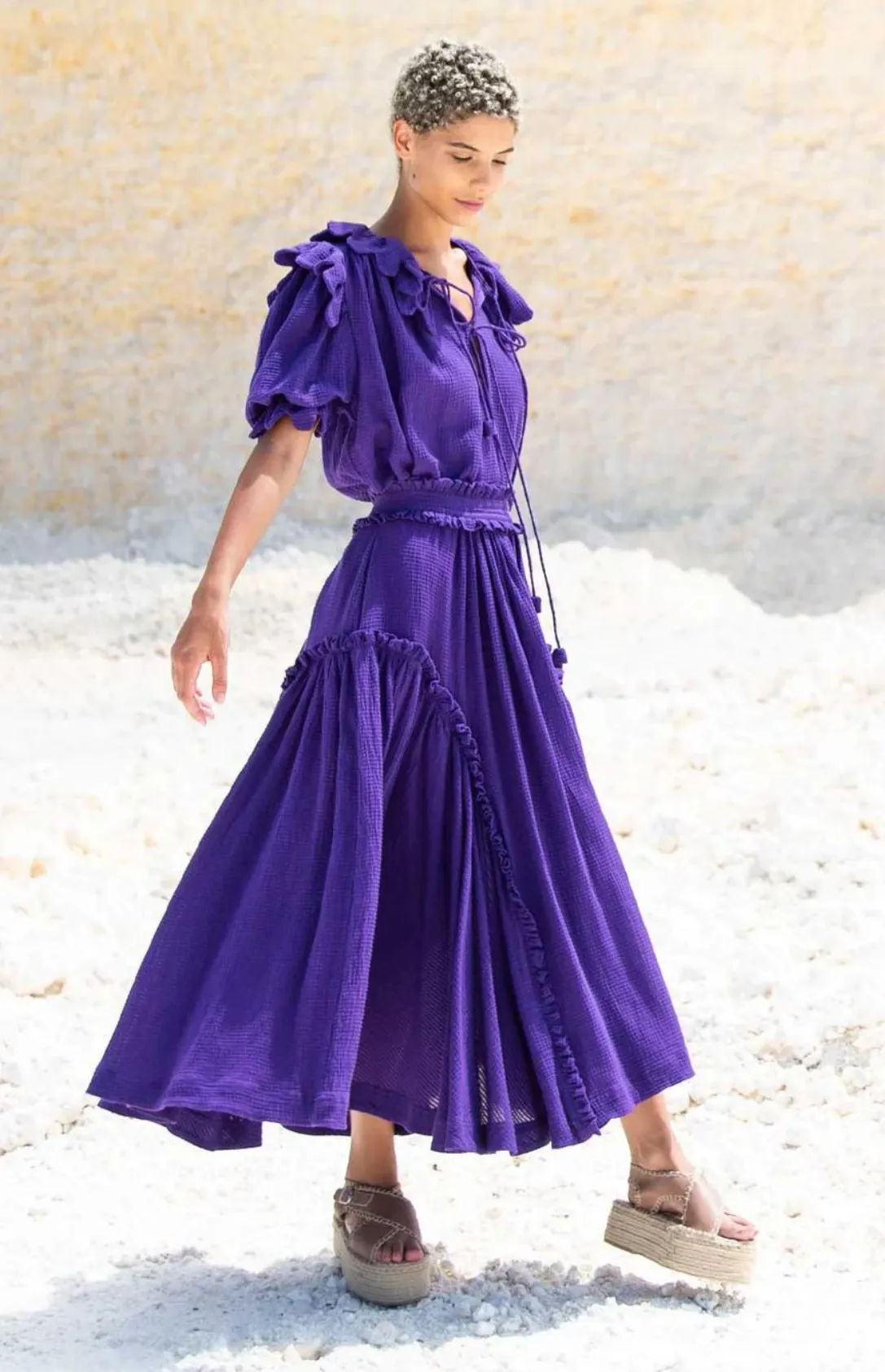 Bolide Waffle Skirt - Purple