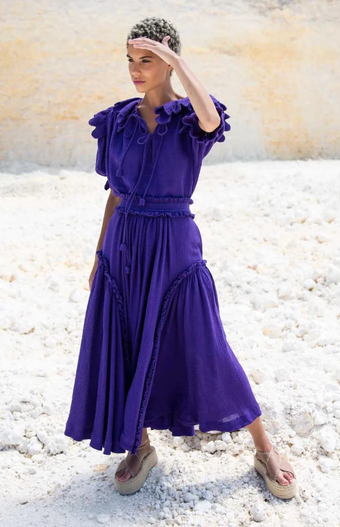Bolide Waffle Skirt - Purple
