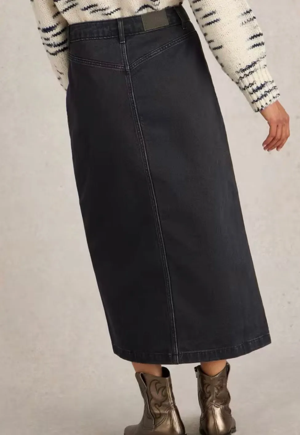 Colleen Denim Skirt Charcoal