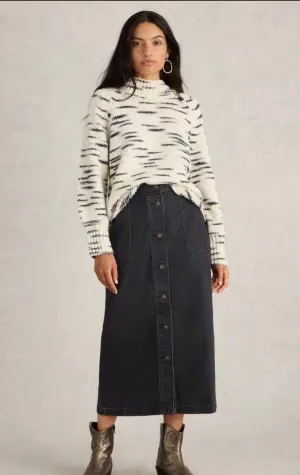 Colleen Denim Skirt Charcoal