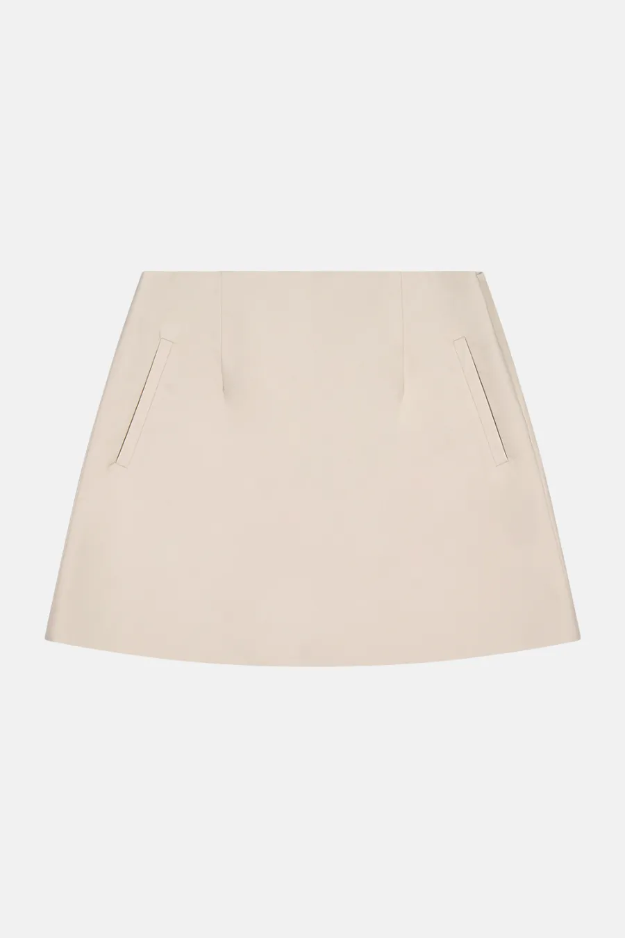 Cotton Mini Skirt Oyster