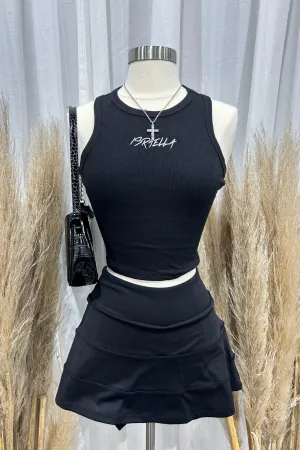 Dani Tennis Skirt (Black)
