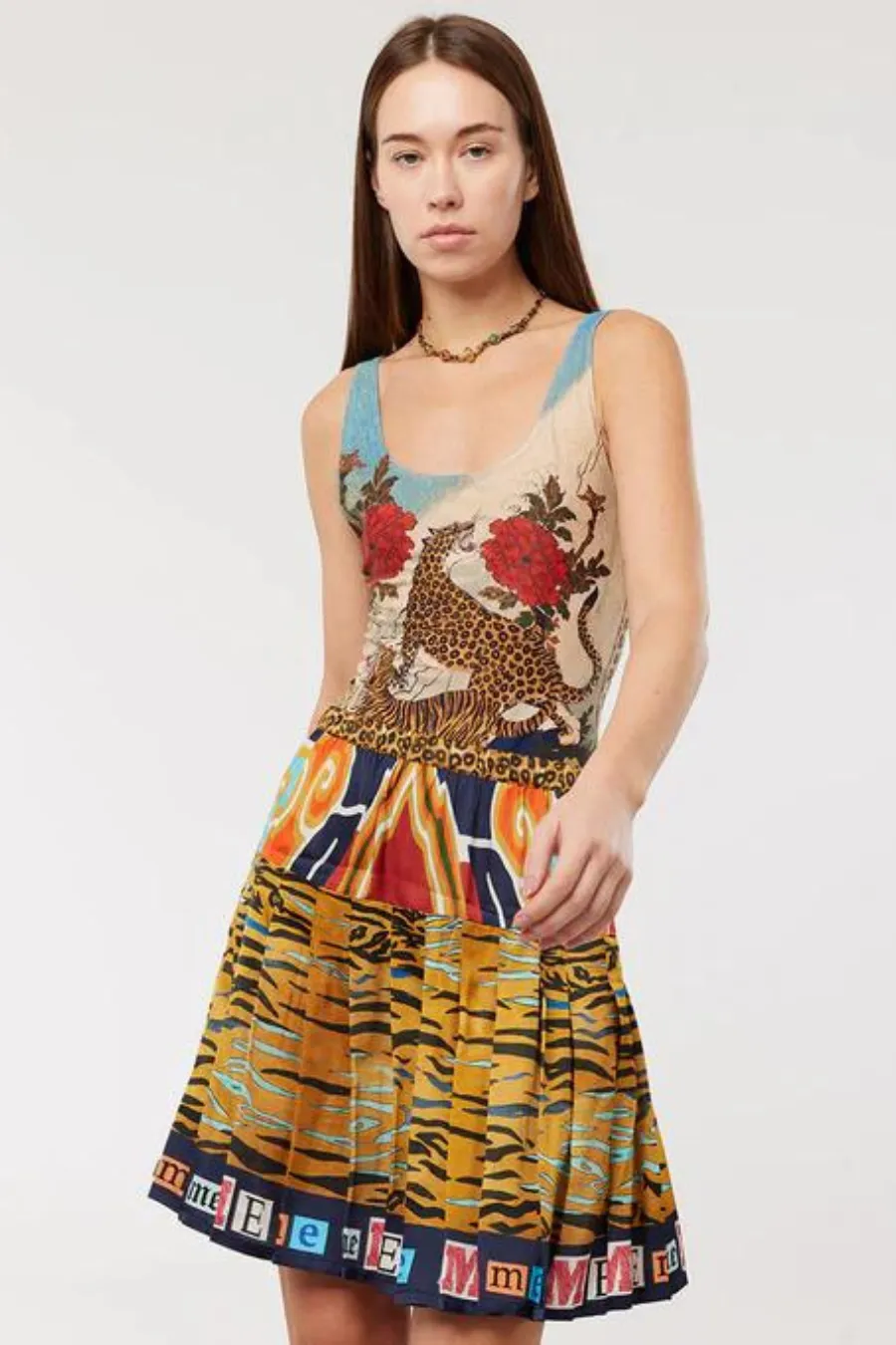 Diana Pleated Skirt Oriental