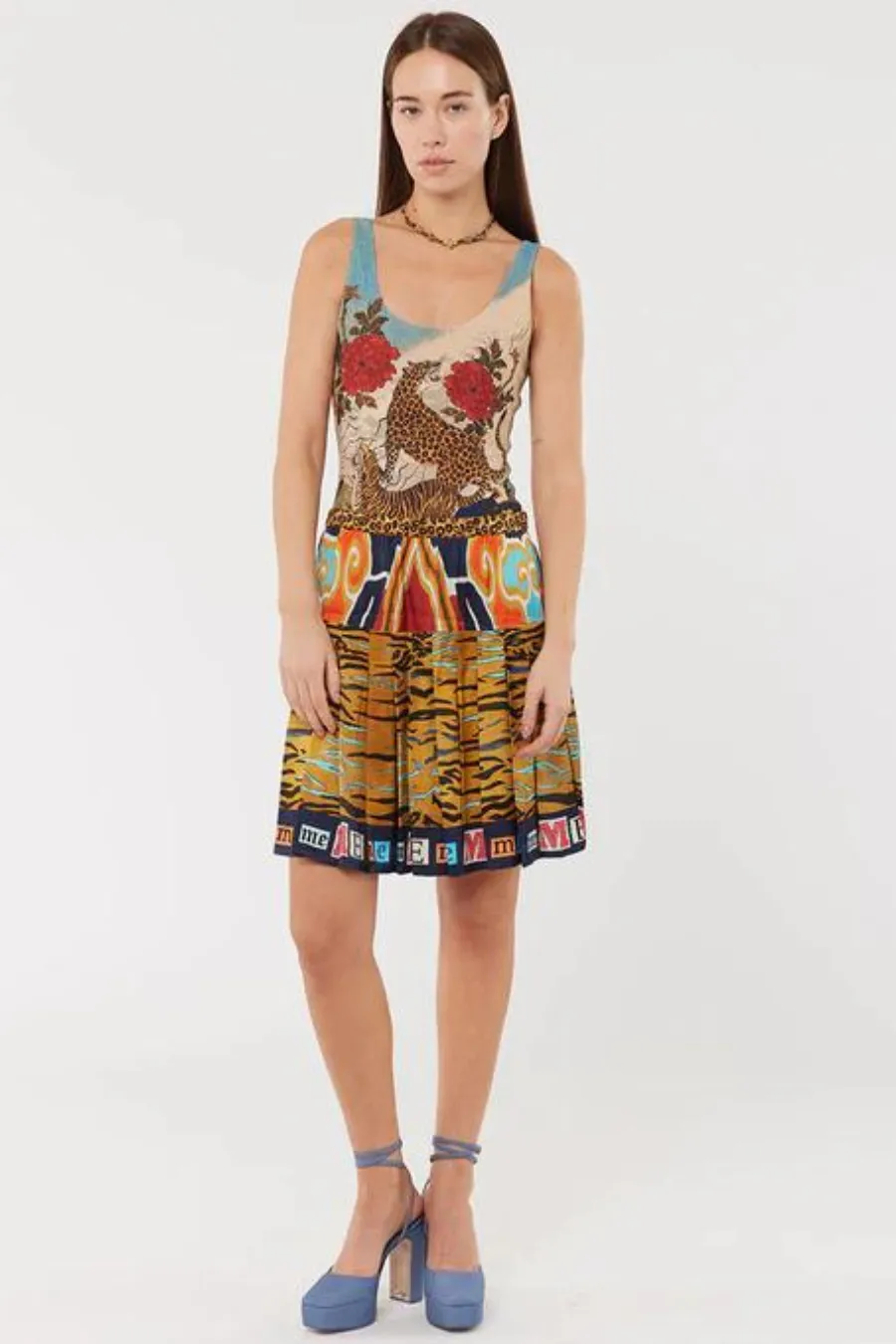 Diana Pleated Skirt Oriental