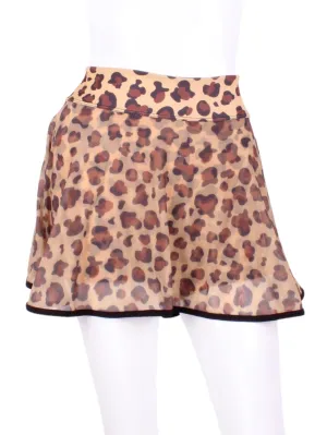 Limited Leopard Mesh Love O Skirt