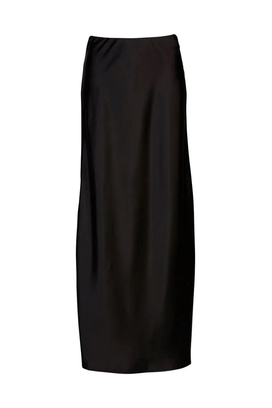 Logan Satin Maxi Skirt Black
