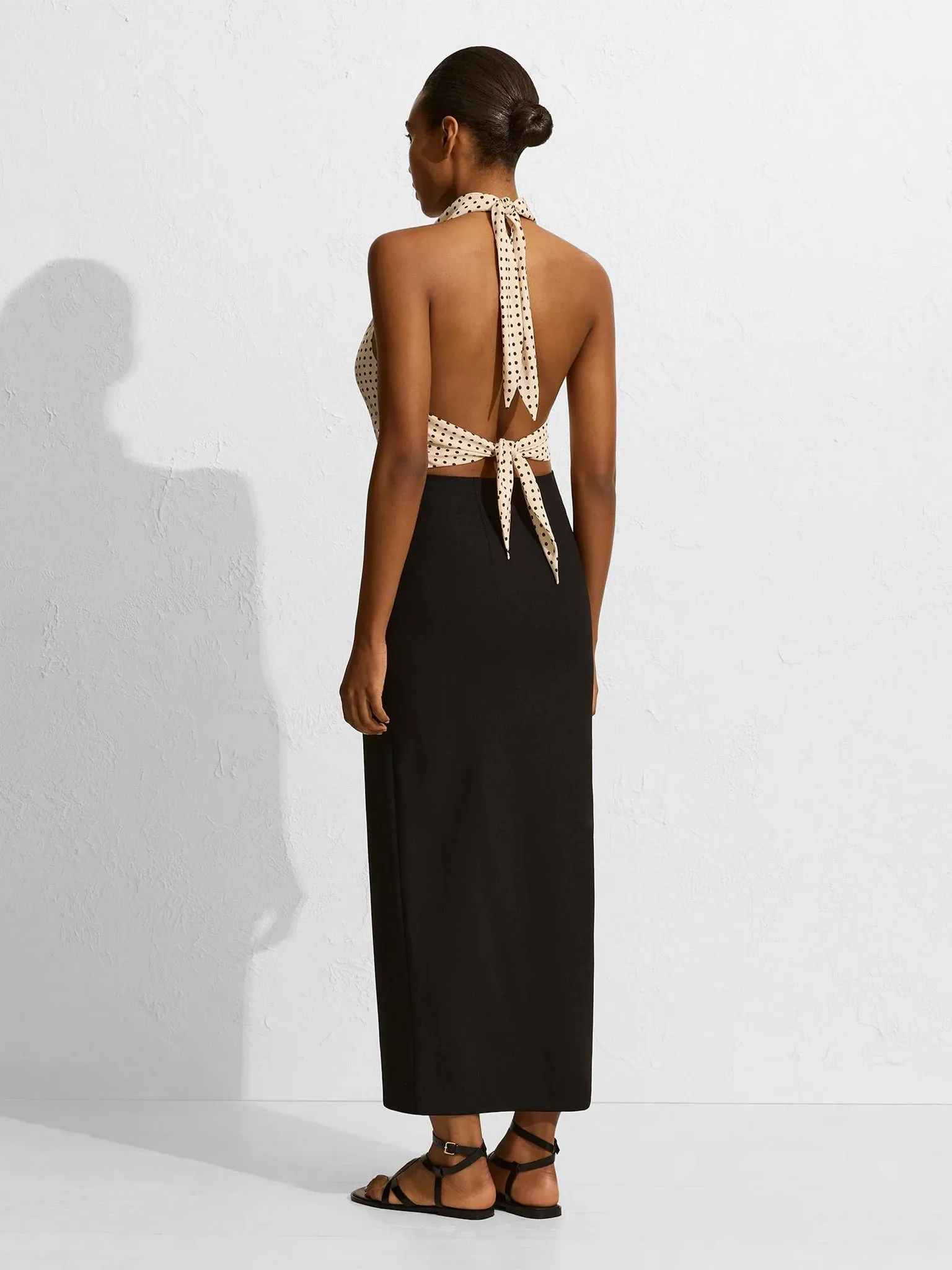 Matteau Crepe Column Skirt Black