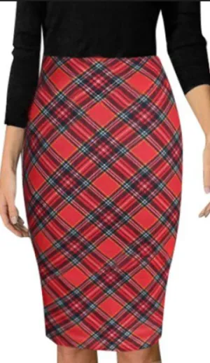 Pencil Skirt  Tartan