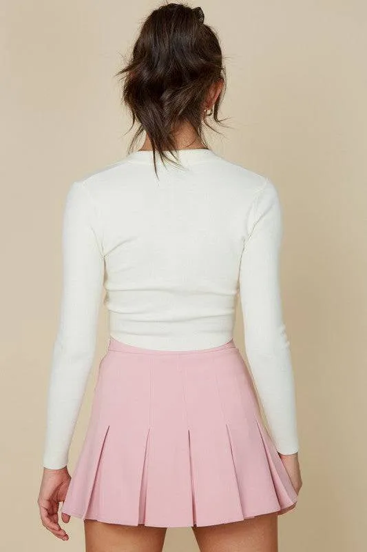 Pink Pleated Tennis Skirt