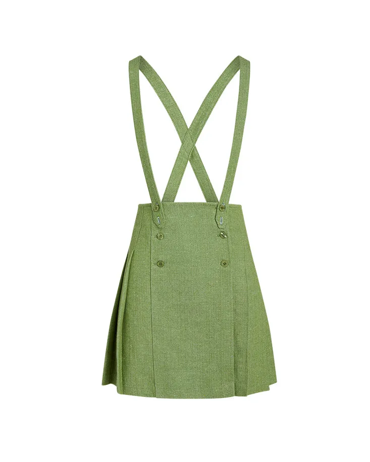 PLEATED SKIRT GREEN