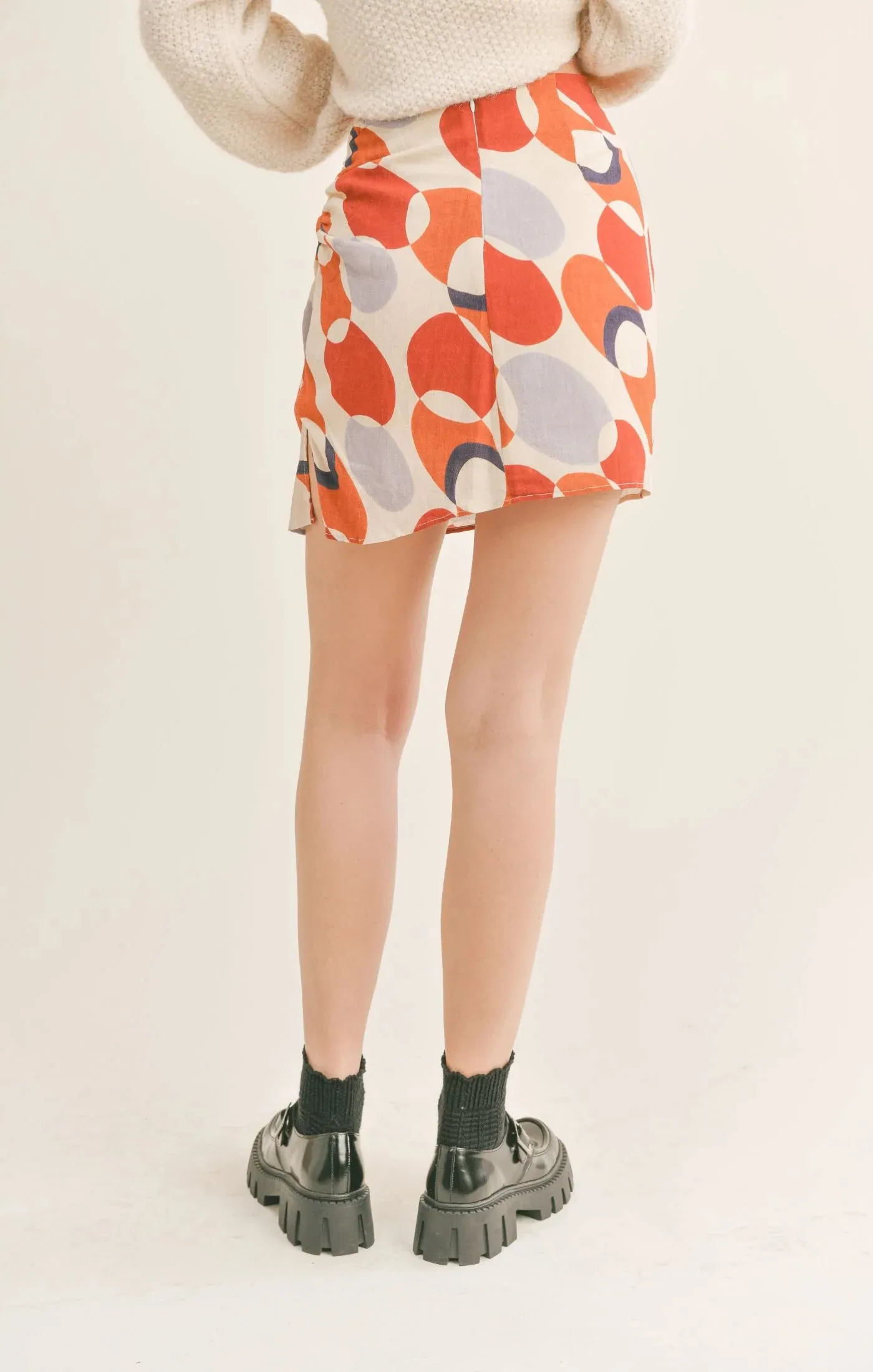 Poetic Ruched Mini Skirt