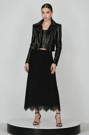 Satin Skirt Lace